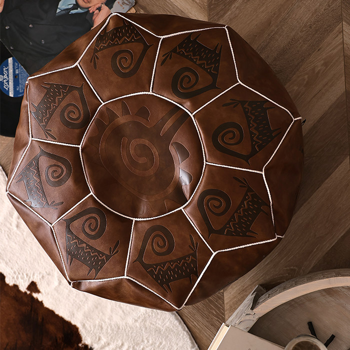 摩洛哥风坐墩皮质蒲团坐垫地上榻榻米皮墩懒人家用坐垫异域风坐墩,淘宝优惠券,粉丝福利购,淘宝优惠卷