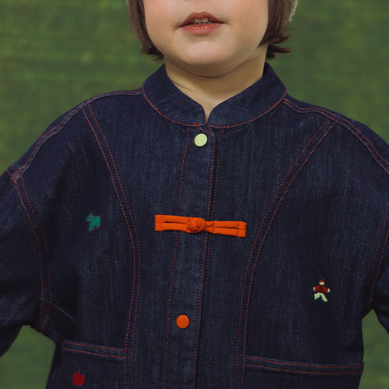 【新品】papa爬爬春季儿童外套男女童宽松活性牛仔上衣厚实耐穿,淘宝优惠券,粉丝福利购,淘宝优惠卷