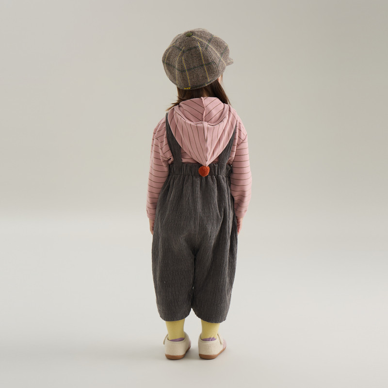 【新品】papa爬爬冬季儿童灯芯绒背带裤松紧腰北极熊图案保暖百搭,淘宝优惠券,粉丝福利购,淘宝优惠卷