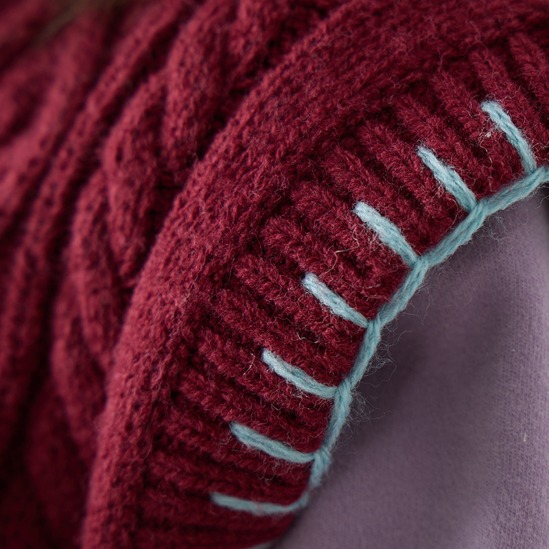 【新品】papa爬爬冬季儿童上衣男女童套头翻领毛织开襟马甲宽松 - 图2