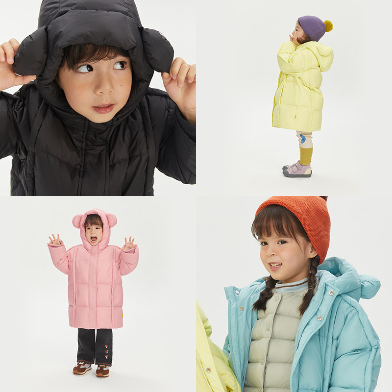 【大耳朵】papa爬爬冬季儿童羽绒服保暖防水中长款男女童加厚外套,淘宝优惠券,粉丝福利购,淘宝优惠卷