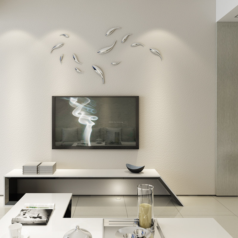 酒店墙面装饰餐厅家居客厅电视背景墙创意卧室床头壁饰电镀抽象鱼,淘宝优惠券,粉丝福利购,淘宝优惠卷