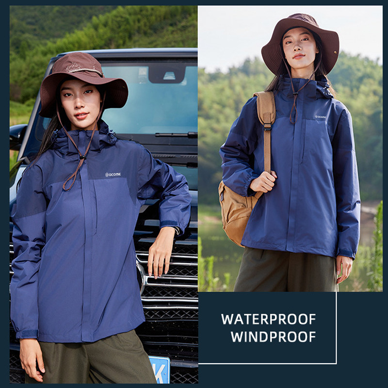 阿珂姆冲锋衣男女同款三合一抓绒内胆防风防雨两件套登山防水外套 - 图2