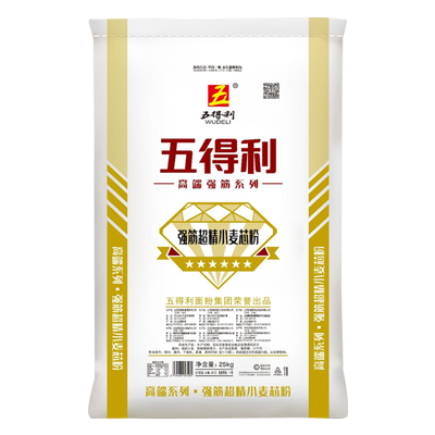 【五得利面粉】强筋超精小麦芯粉25kg商用家用高筋通用粉50斤包邮 - 图2