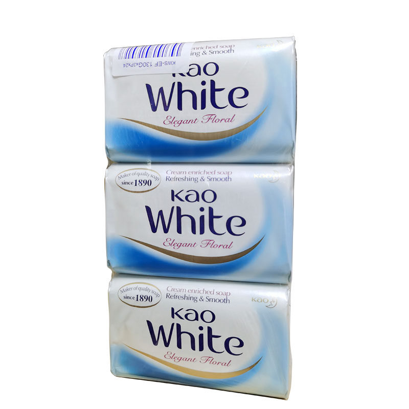 KAO花王香皂奶白沐浴皂130g滋润保湿不紧绷丰富泡沫衣柜留香港货,淘宝优惠券,粉丝福利购,淘宝优惠卷