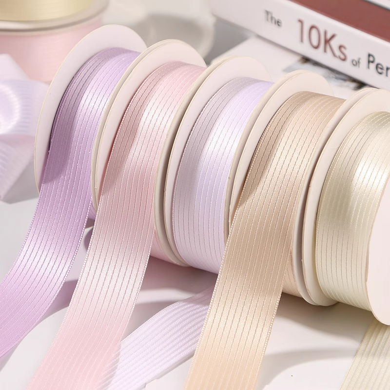 双面光亮条纹织带diy蝴蝶结发饰娃衣礼品包装丝带洛丽塔服饰辅料 - 图3