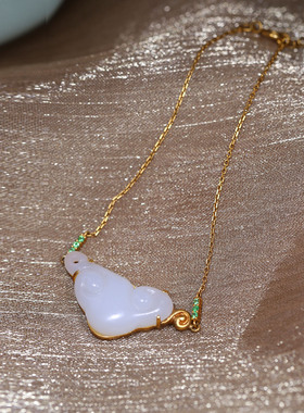 玉秀金镶和田玉如意手链定制手饰