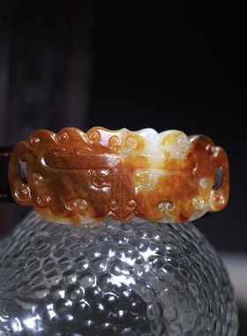 玉秀和田玉手牌兽面定制手饰