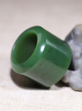 玉秀和田碧玉扳指定制手饰戒指