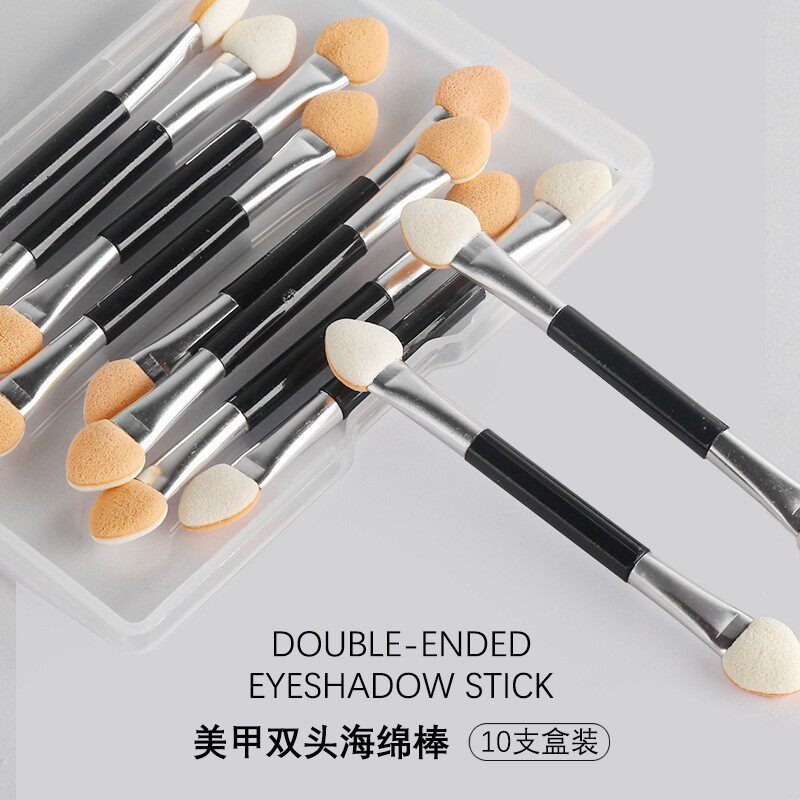 美甲极光镜面魔镜粉涂抹棒双头海绵棒眼影刷一次性彩妆鼻影棒工具