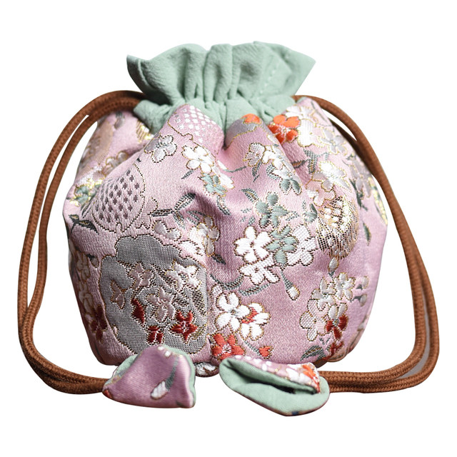 Thickened teacup storage bag Wenhua packaging drawstring tie