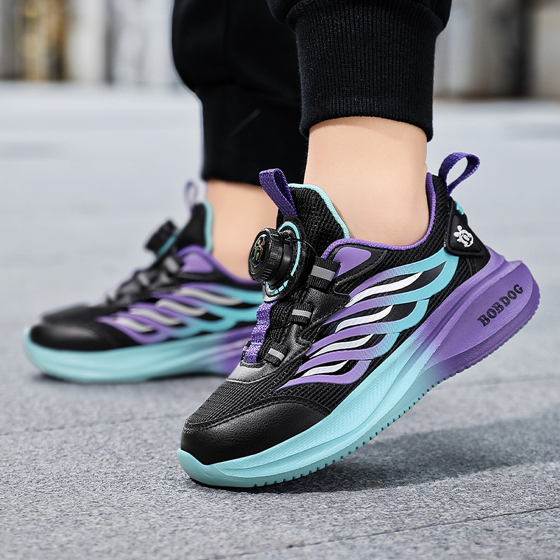 巴布豆童鞋男童软底运动鞋二棉保暖儿童轻便跑鞋户外青少年休闲鞋 - 图1