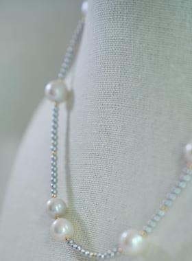 天然淡水珍珠项链锁骨链