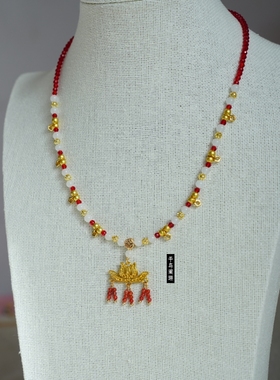 雁回时庄寒雁陈都灵同款璎珞项链南红玉石古风汉服配饰饰品