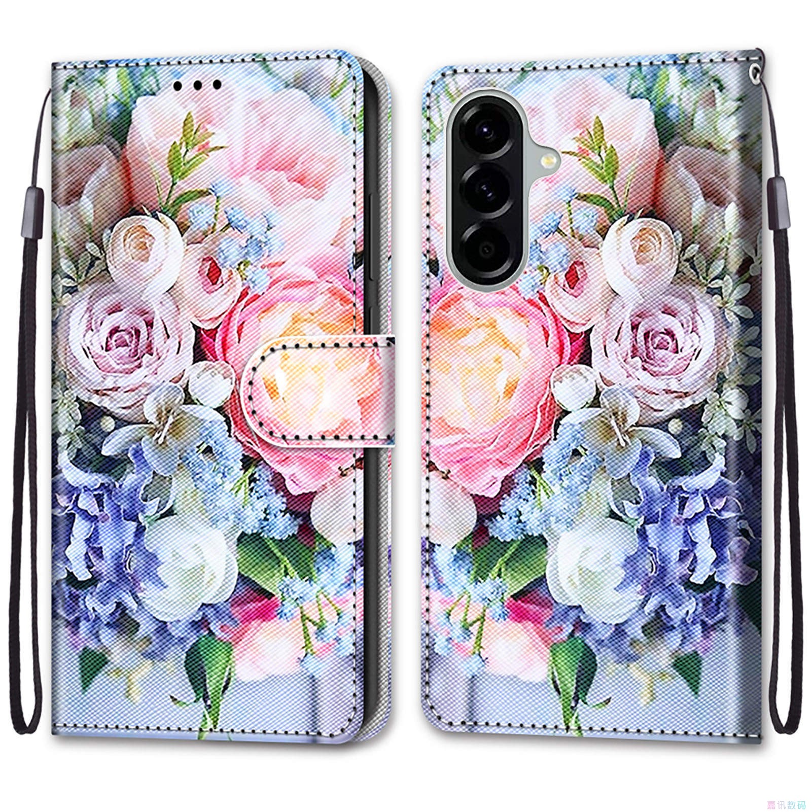 Colorful bouquet suitable for GalaxyA17/A27/A37/A57/ 5G Samsung flip phone case A16/A26/A36/A56/A35/A55 leather case anti-fall protective cover phone case