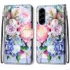 Colorful bouquet suitable for GalaxyA17/A27/A37/A57/ 5G Samsung flip phone case A16/A26/A36/A56/A35/A55 leather case anti-fall protective cover phone case