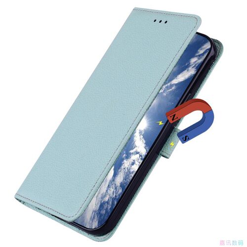 荔枝淡蓝适用Galaxy A05/A15/A25/A35/A55 三星翻盖手机壳A04/A14/A24/A34/A54 4G/5G皮套防摔保护套电话壳 - 图2