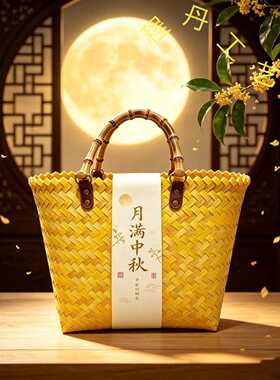 中秋节伴手礼礼品盒喜事月饼包装袋礼盒礼袋端午手提篮工厂直发
