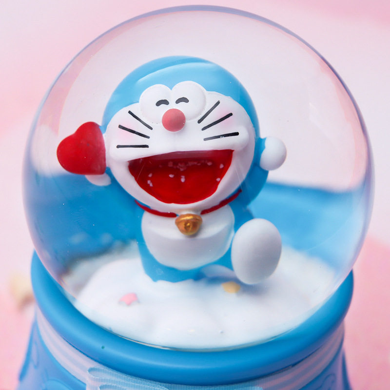 快乐物语哆啦A梦星黛露兔兔彩灯飘雪花水晶球音乐盒儿童生日礼物