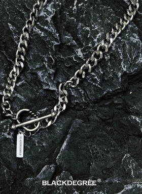 【黑度官方】欧美嘻哈街头古巴链说唱歌手项链钛钢男女款情侣百搭