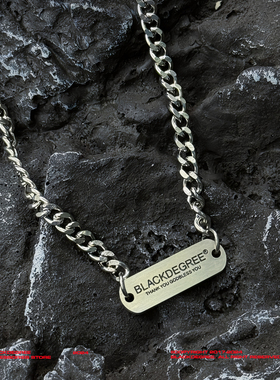 Blackdegree吊牌钛钢男女项链