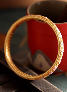 妁妁其华足银9999镂空花丝手镯