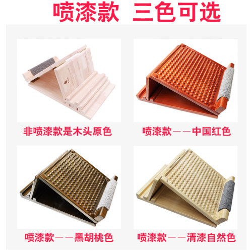 拉筋板斜踏板实木家用拉筋神器折叠凳瘦腿抻筋器拉经小腿拉伸按摩 - 图2