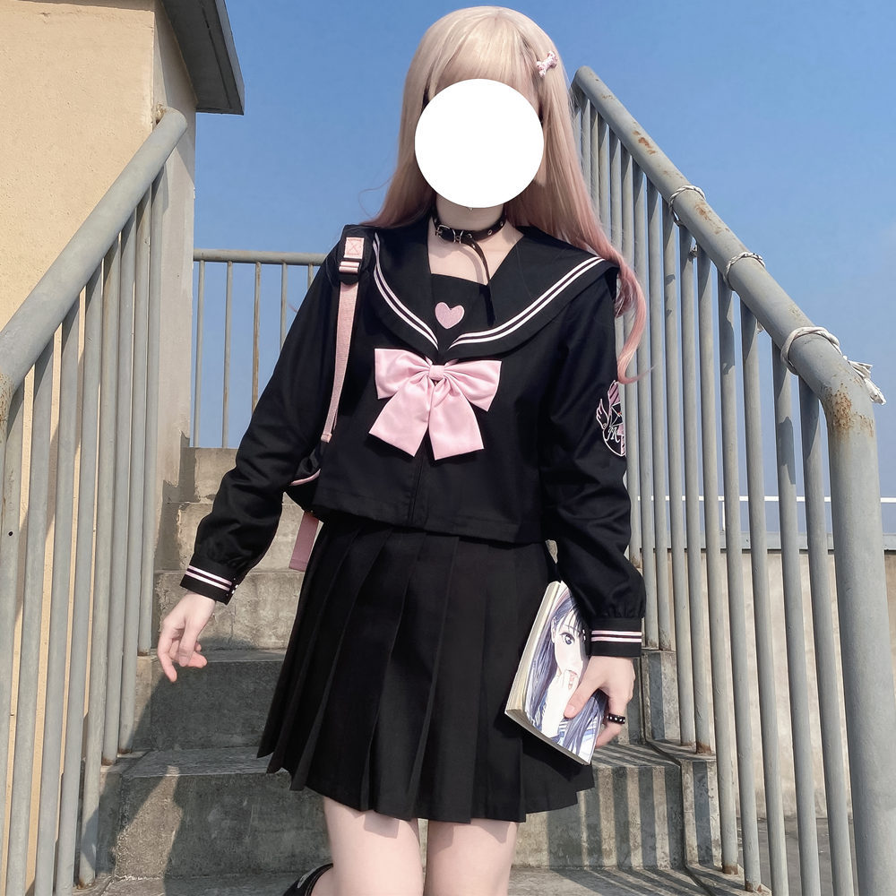 【现货】信使少女原创日系学院风JK制服暗黑不良水手服套装-图1