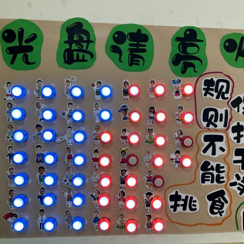 幼儿园/光盘行动小夜灯 打卡签到按压式拍拍拼灯电梯亮灯毕业典礼 - 图2
