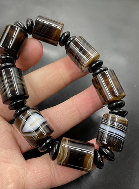 手链四海玉器正品缠丝玛瑙男款