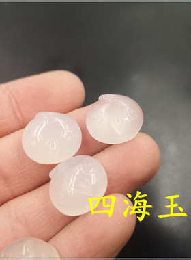 玉器天然冰种吊坠挂件白玛瑙