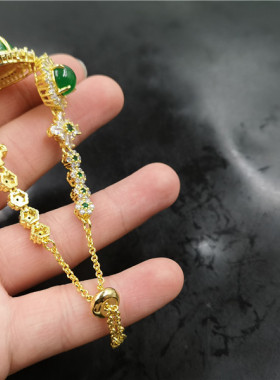 四海玉器新款925银玉髓满钻玛瑙