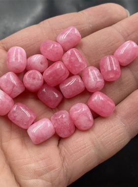 DIY饰品配件桃花玉筒珠散珠