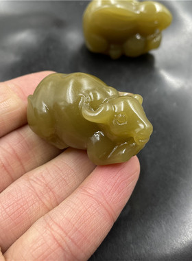 糖色糖玉生肖兔立体牛