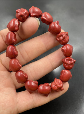 仿绿松石佛头手链手串