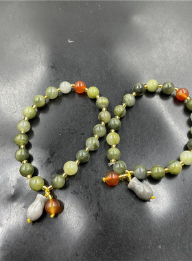 女款绿色金丝玉手链手串