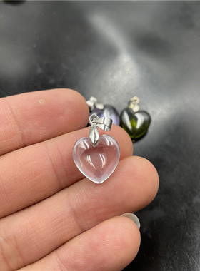 女款锆石鸡心小吊坠玉坠