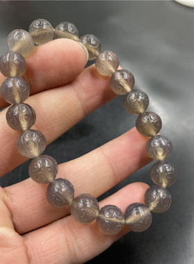 回纹雕花10毫米女款玛瑙手链