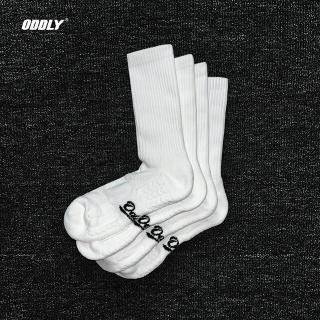 ODDLY life2.0 2 ຄູ່ຂອງຖົງຕີນສີຂາວ Lycra ຝ້າຍກິລາ socks ແລ່ນ towel 10A antibacterial ແລະ deodorant