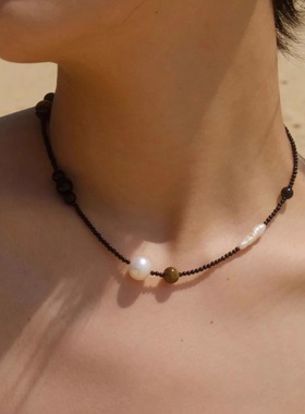 lazy小众复古黑玛瑙串珠