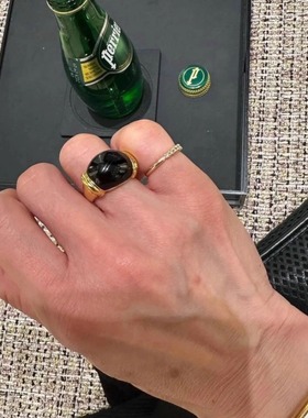 Sophie黑玛瑙小众设计指环