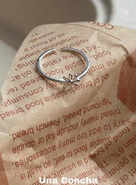 小雏菊花朵戒指925纯银