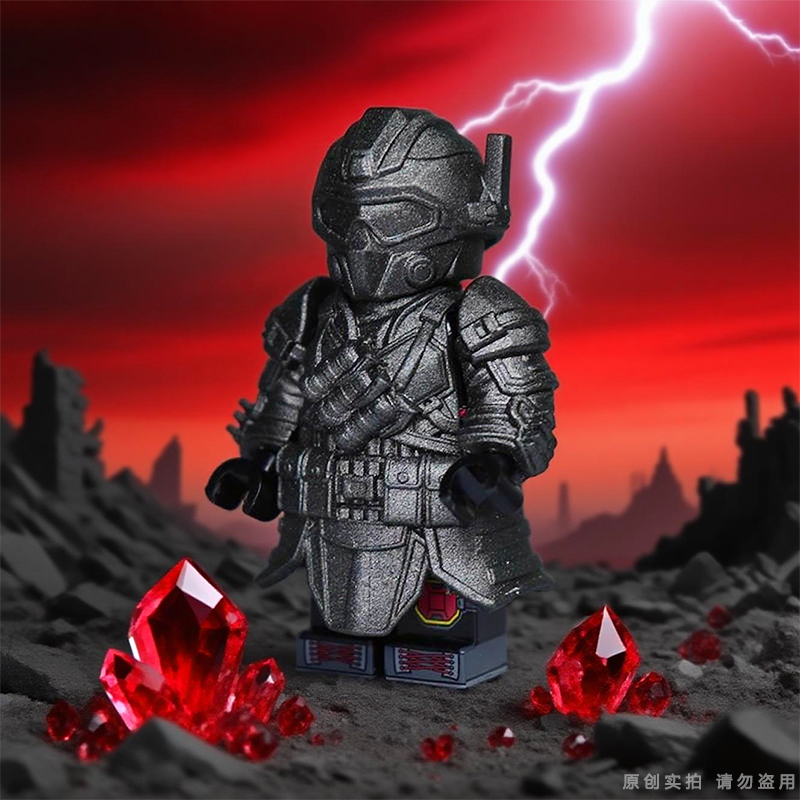 适用乐高地铁逃生墨守七级头和平精英积木人仔尾刺黄金双截棍玩具 - 图1