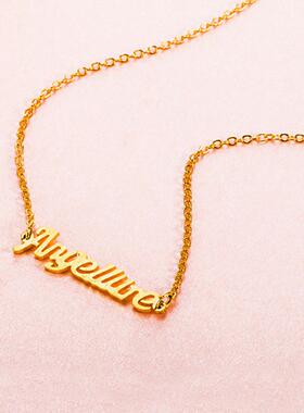 韩版字母仿黄金女士锁骨链