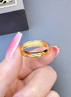 越南沙金情侣对戒满天星尾戒