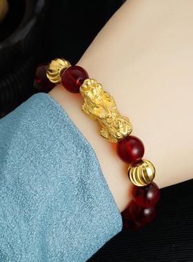 越南沙金貔貅手链男女款