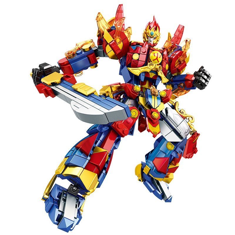 明迪正版超星龙骑炫酷机甲火云机殿王机器人儿童积木拼装益智玩具,淘宝优惠券,粉丝福利购,淘宝优惠卷