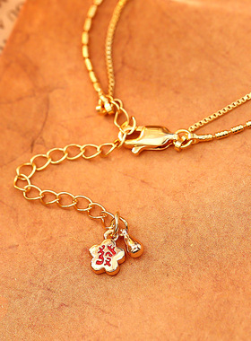 STINA金色水晶锆石生肖马双层项