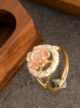 STINA法式精致优雅滴油可旋转玫