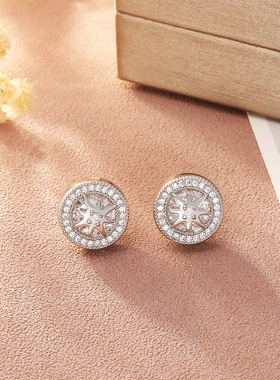 STINA轻奢高级感八芒星星空锆石